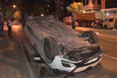 Otomobil takla attı, sürücü olay yerinden kaçtı