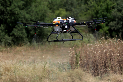 Bursa'da haşerelere karşı dronlu mücadele